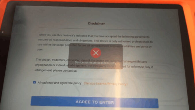 Xhorse VVDI Key Tool Plus: Device No Response