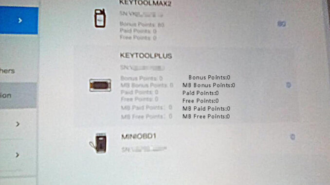 check tokens balance in Xhorse VVDI Key Tool Plus