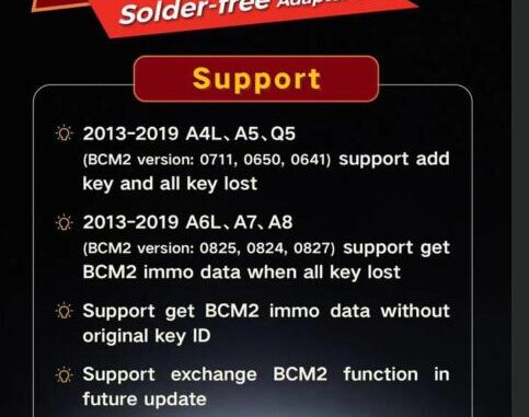 Xhorse BCM2 Solder-Free Adapter for Audi