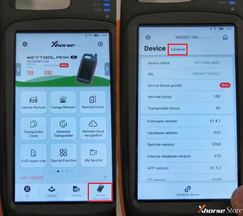 Check Xhorse VVDI Key Tool Max License Status