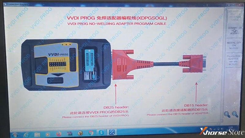 VVDI PROG Cable and Porsche Solder-free Adapter Unlock BCM