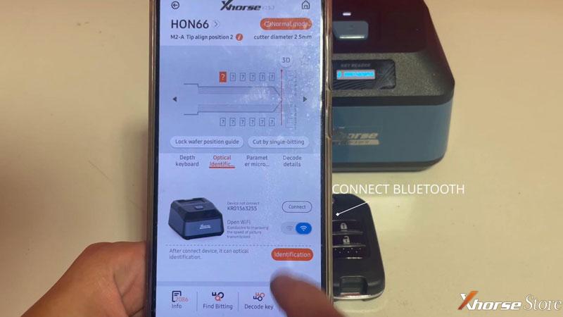 Xhorse Key Reader Read Honda HR-V HON66 Key Bitting