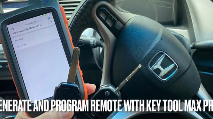 Xhorse VVDI Key Tool Max PRO Adds 2011 Honda Civic FD Key