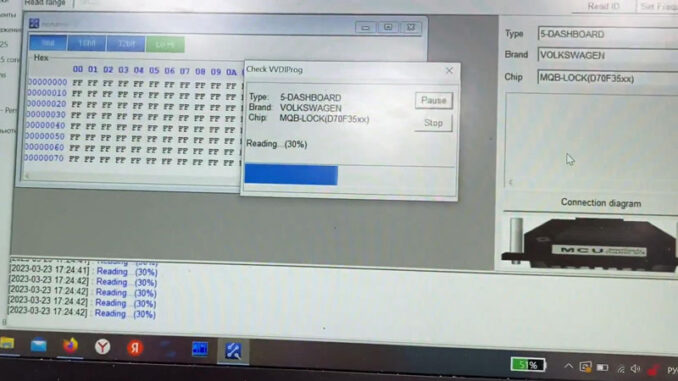 xhorse-vvdi-prog-reads-vw-mqb-d70f35xx-on-bench (1) Xhorse VVDI PROG Reads VW MQB D70F35xx on Bench